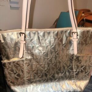 Michael Kors Gold Designer Tote Bag